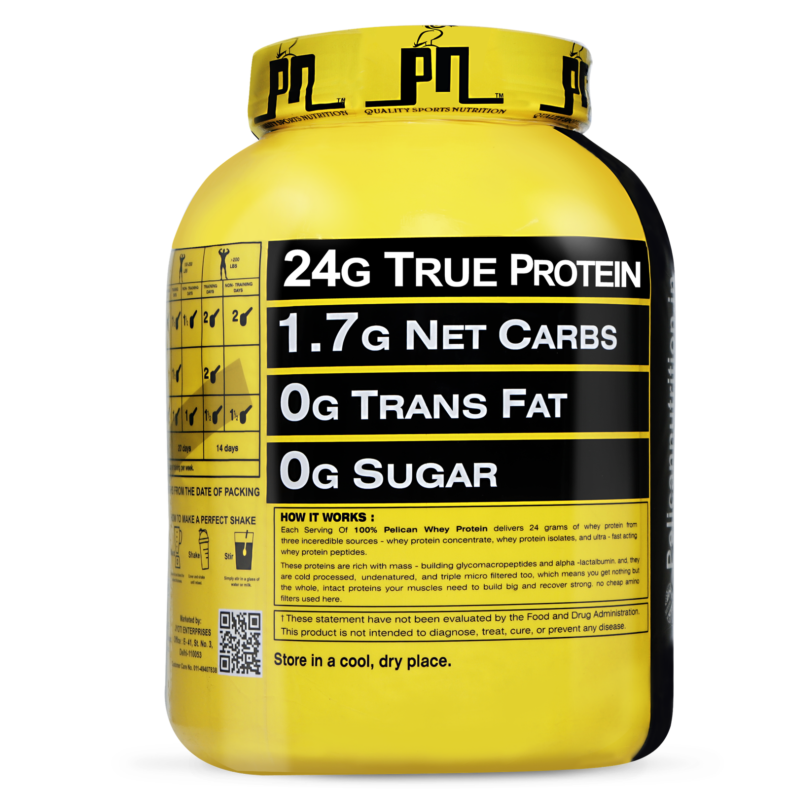 Pelican Nutrition – Whey Protein | (2.5Kg) | 24g Protein | Rich Chocolate, Kesar Pista, Mango Kulfi, Strawberry Kulfi, Coffee Caffe Mocha Flavour - Image 3