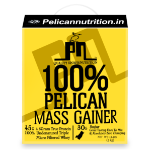 Pelican Nutrition – 100% Pelican Mass Gainer | (5Kg) | Advanced Carb-Protein Blend | Chocolate, Kesar Pista Flavour