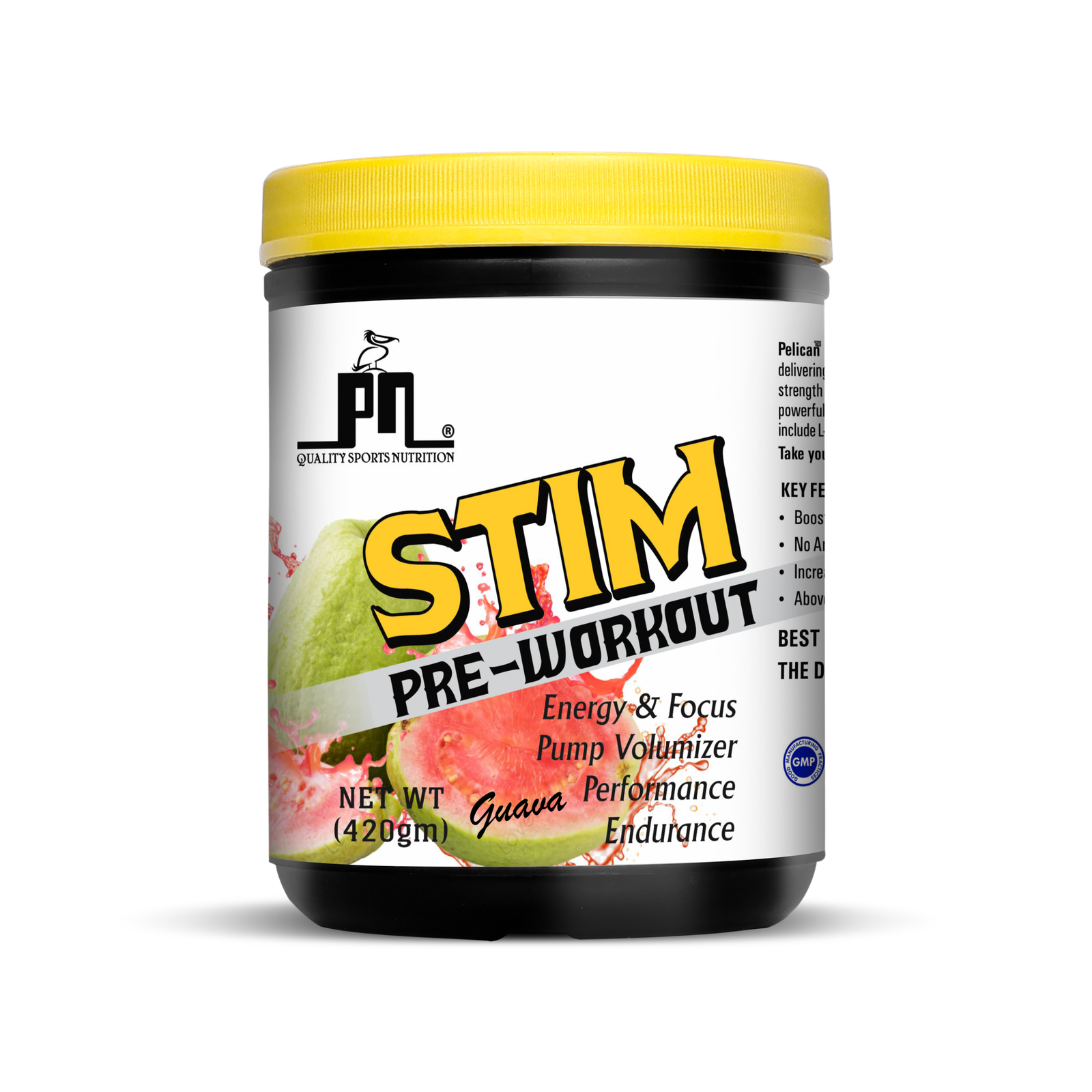 Pelican Nutrition – Stim Pre-Workout | (420g) | Guava Flavour