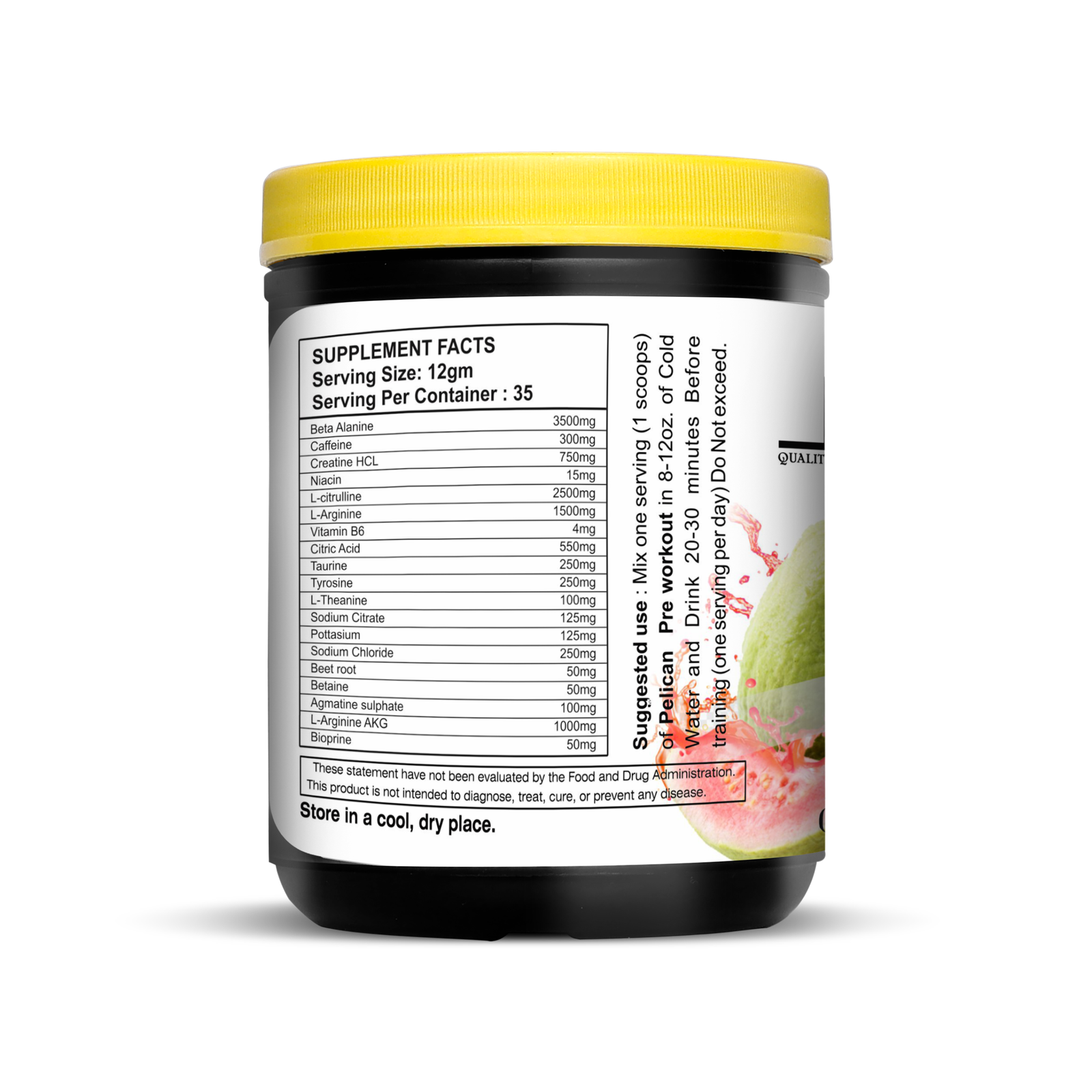Pelican Nutrition – Stim Pre-Workout | (420g) | Guava Flavour - Image 3