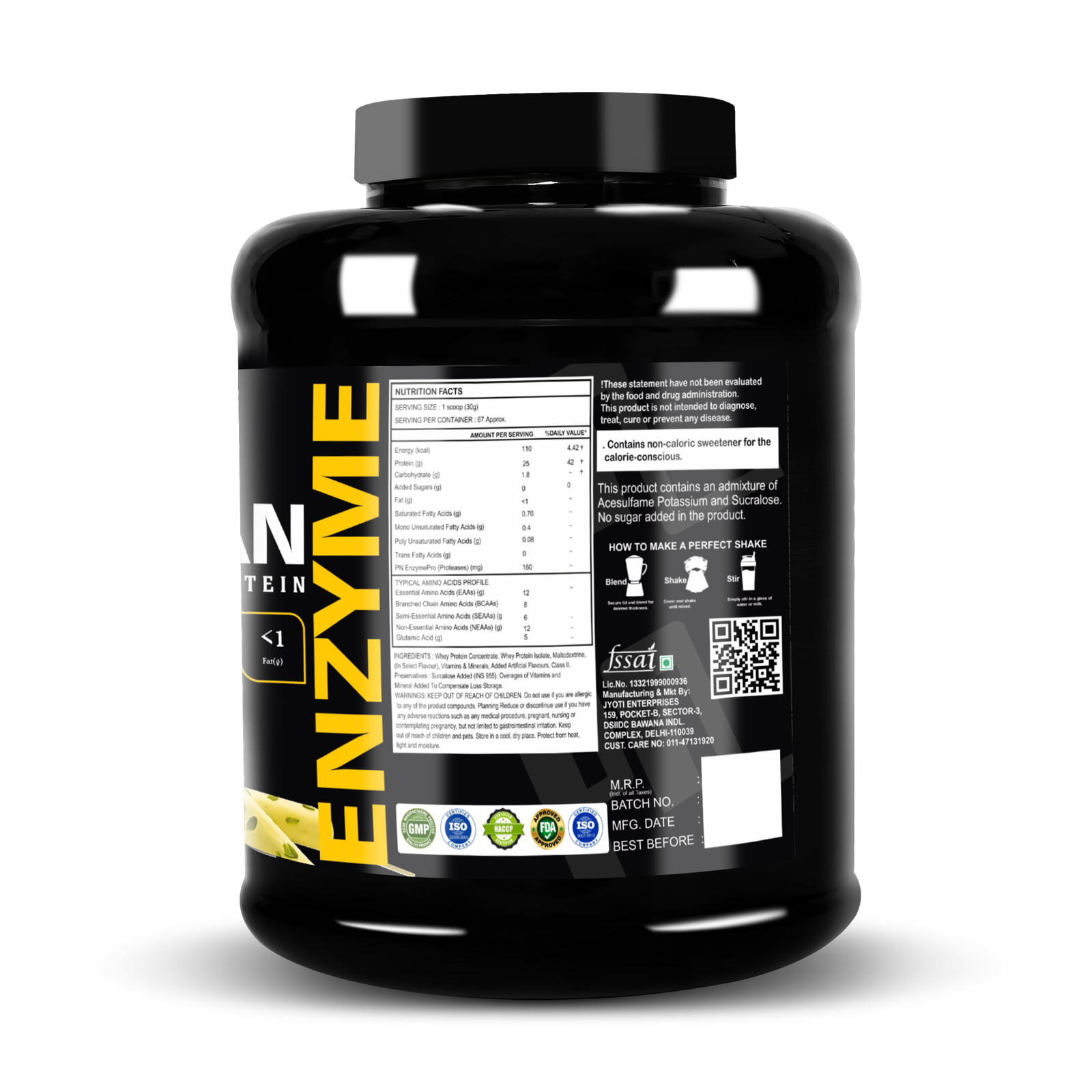 Pelican Nutrition – Enzyme Whey Protein | (1Kg/2Kg) | 25g Protein | Chocolate, Kesar Pista, Malai Kulfi Flavour - Image 3