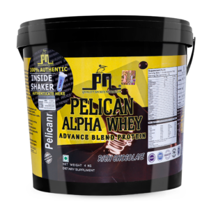 Pelican Nutrition – Alpha Whey Advanced Blend Protein | (4Kg) | 20g Protein | Rich Chocolate Flavour