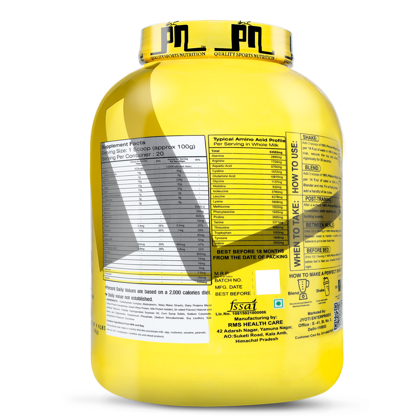 Pelican Nutrition – 100% Pelican Weight Gainer (2kg) | 30g Protein | High Calorie Formula | Chocolate Flavour - Image 2