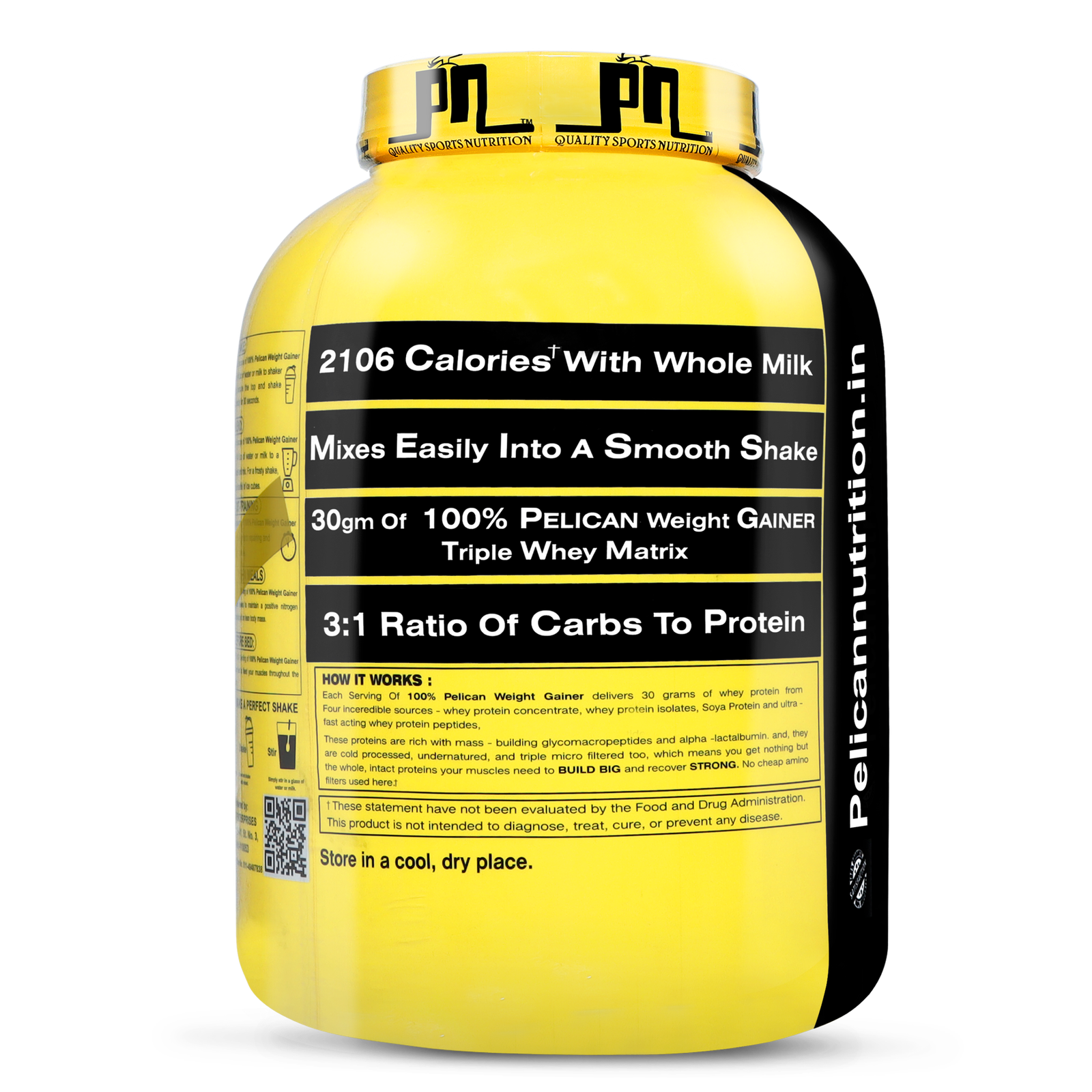 Pelican Nutrition – 100% Pelican Weight Gainer (2kg) | 30g Protein | High Calorie Formula | Chocolate Flavour - Image 3